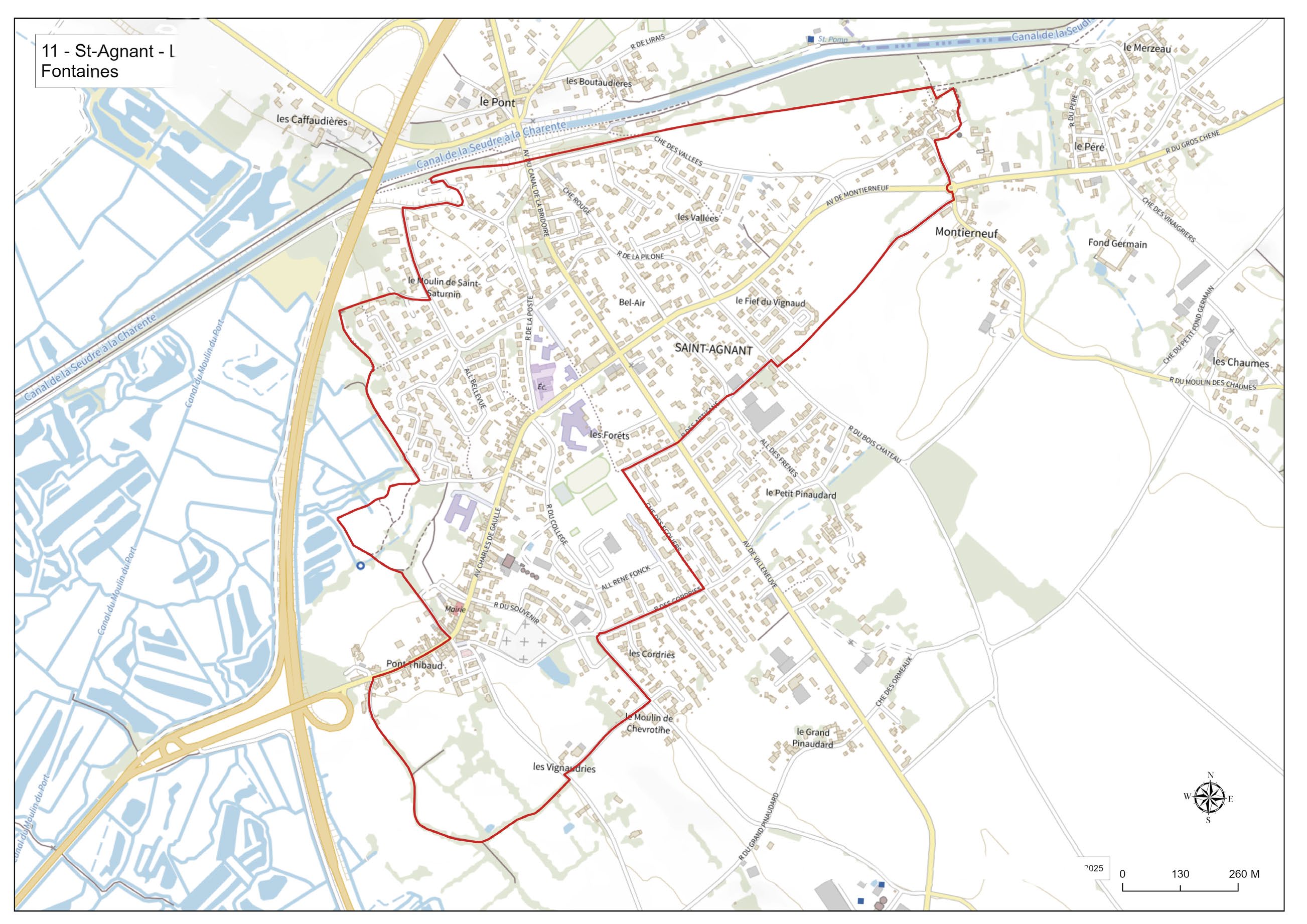 Plan officiel du Circuit des Fontaines à Saint-Agnant