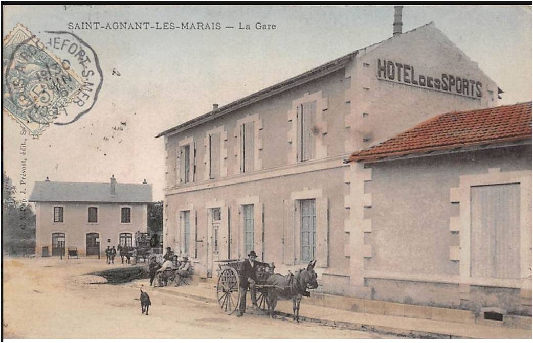 La Gare et son hôtel à Saint-Agnant (Édifice, XIXe siècle)